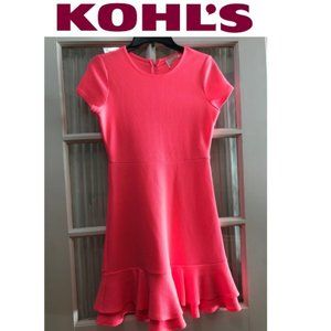 Kohl's salmon-color, short-sleeve dress; girls' size 14